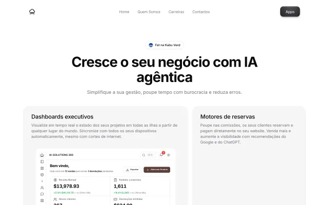 Screenshot of Automação e IA para Empresas em Cabo Verde | AI-SOLUTIONS