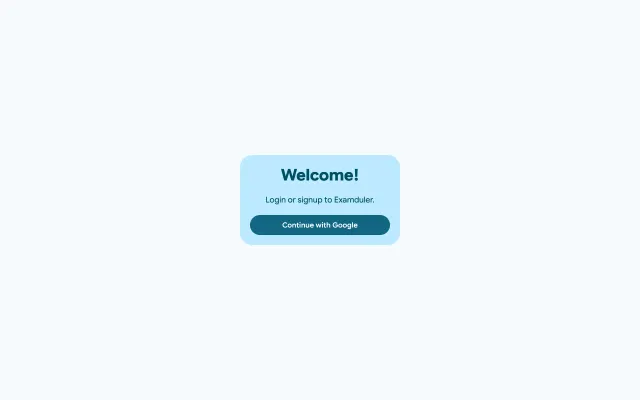 Screenshot of Examduler - a lightweight yet powerful exam management app