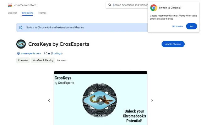 Screenshot of CrosKeys by CrosExperts