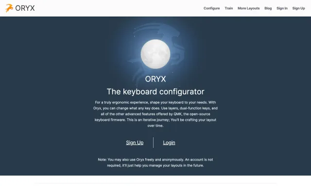Screenshot of Oryx: The ZSA Keyboard Configurator
