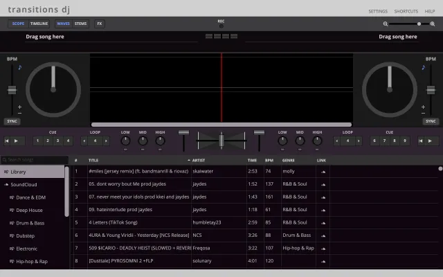Screenshot of Transitions DJ