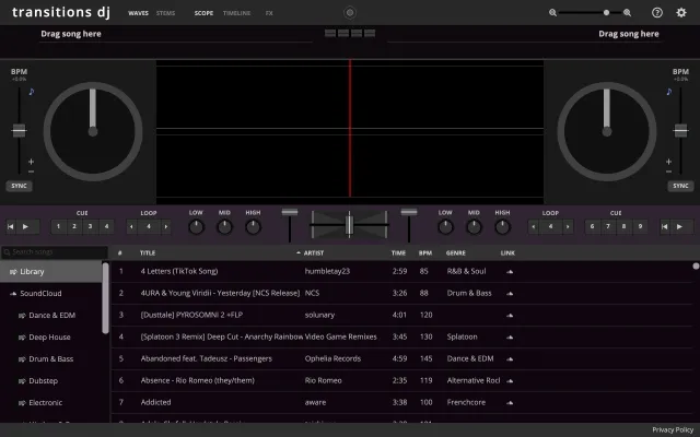 Screenshot of Transitions DJ