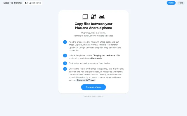 Screenshot of Droid File Transfer: Android File Transfer for Mac
