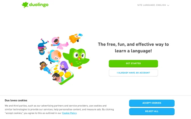 Screenshot of Learn a language for free