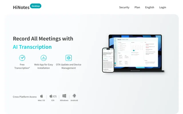 Screenshot of HiNotes