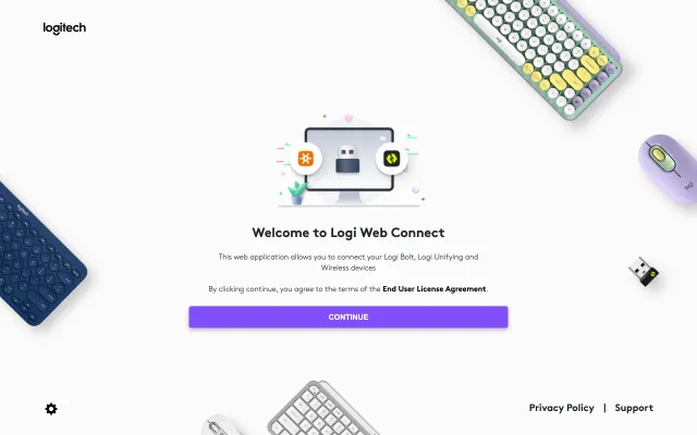 Screenshot of Logi Web Connect