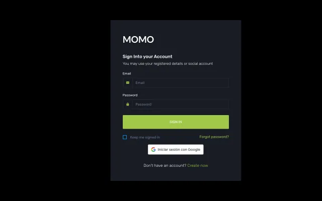 Screenshot of MOMO Pro
