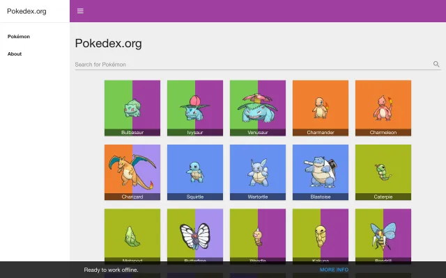 Screenshot of Pokedex.org