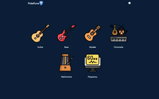 Screenshot of Music Instrument tuner app