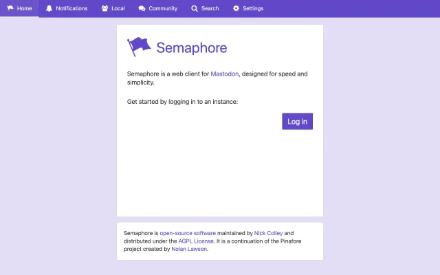 Screenshot of Home · Semaphore