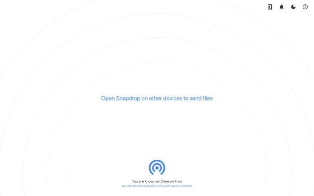 Screenshot of snapdrop.net