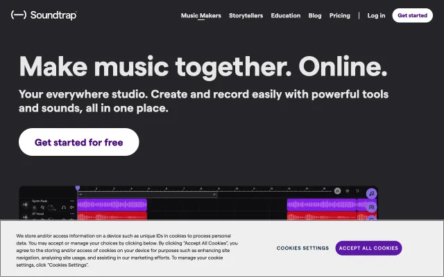 Screenshot of Soundtrap - Make music online