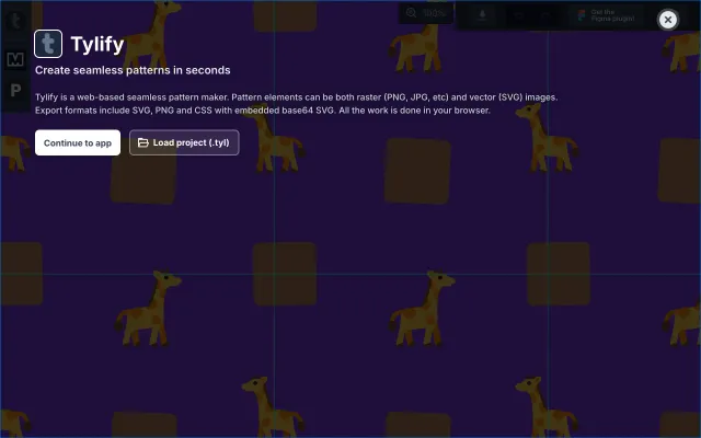 Screenshot of Tylify: Create seamless patterns in seconds