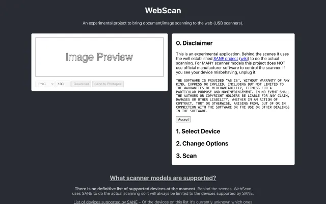 Screenshot of WebScan